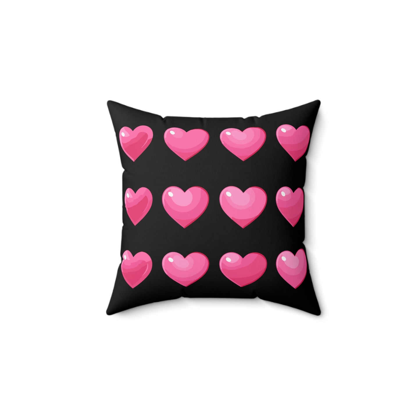 Valentine's day best home decor pink hearts design Spun Polyester Square Pillow