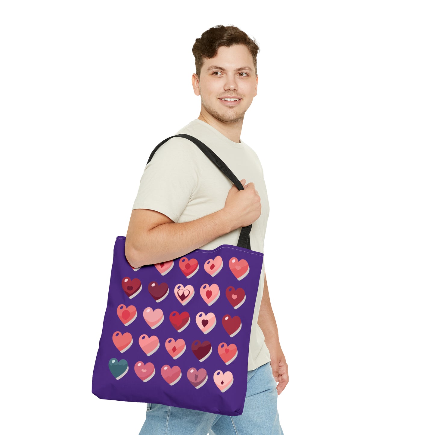 Valentine's purple Tote Bag (AOP)