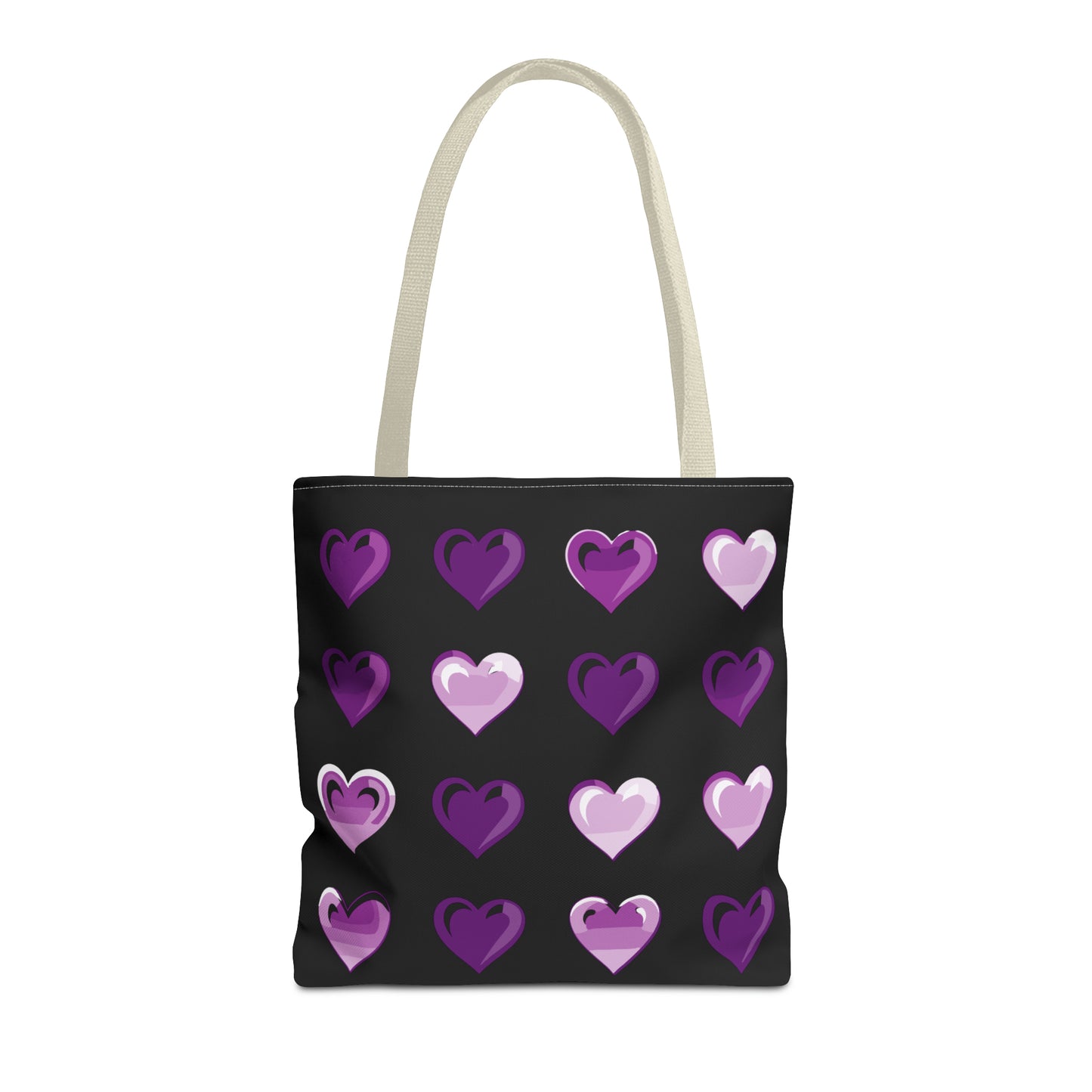 Valentine's black Tote Bag (AOP)