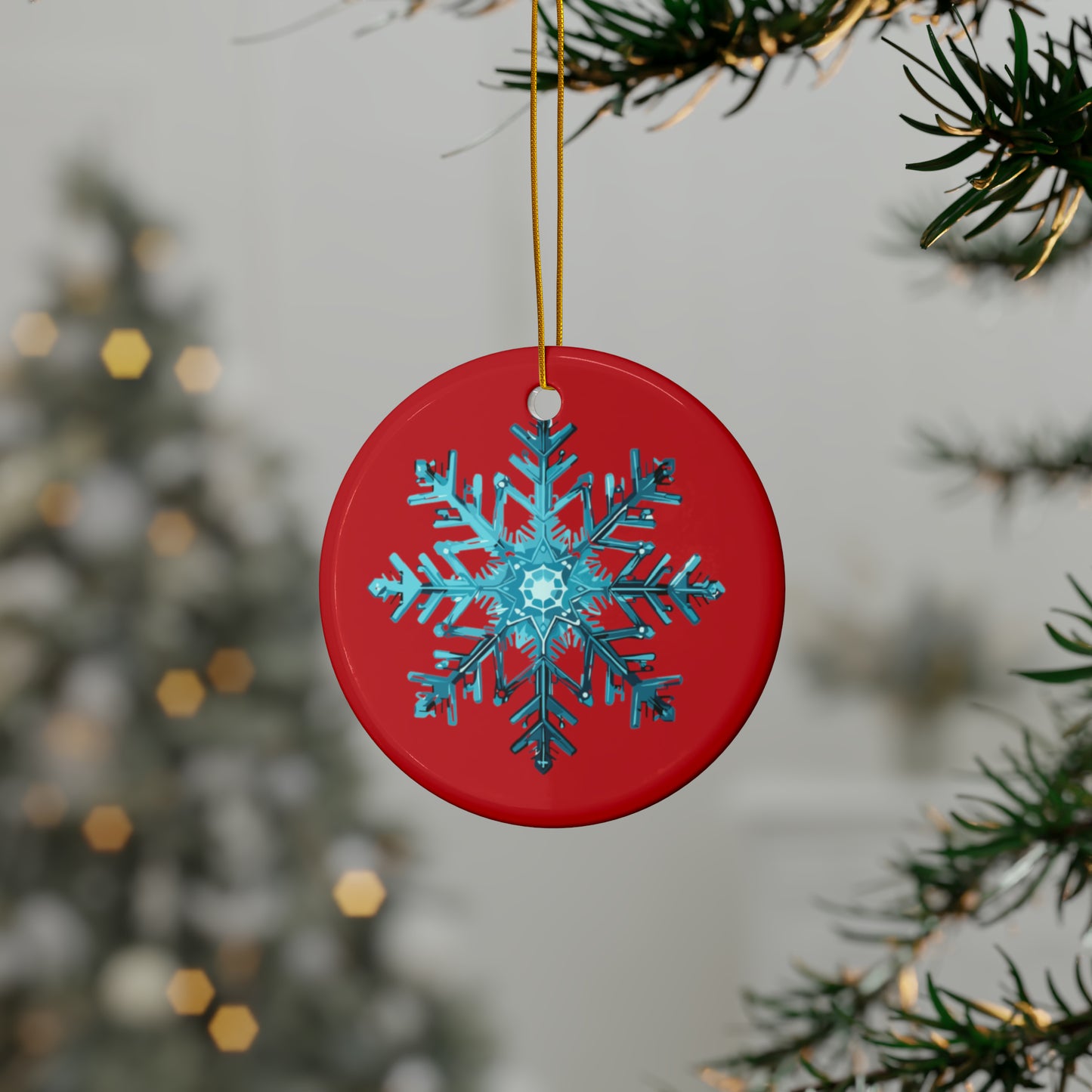 Crystal design Christmas Ceramic Ornaments (1pc, 3pcs, 5pcs, 10pcs)