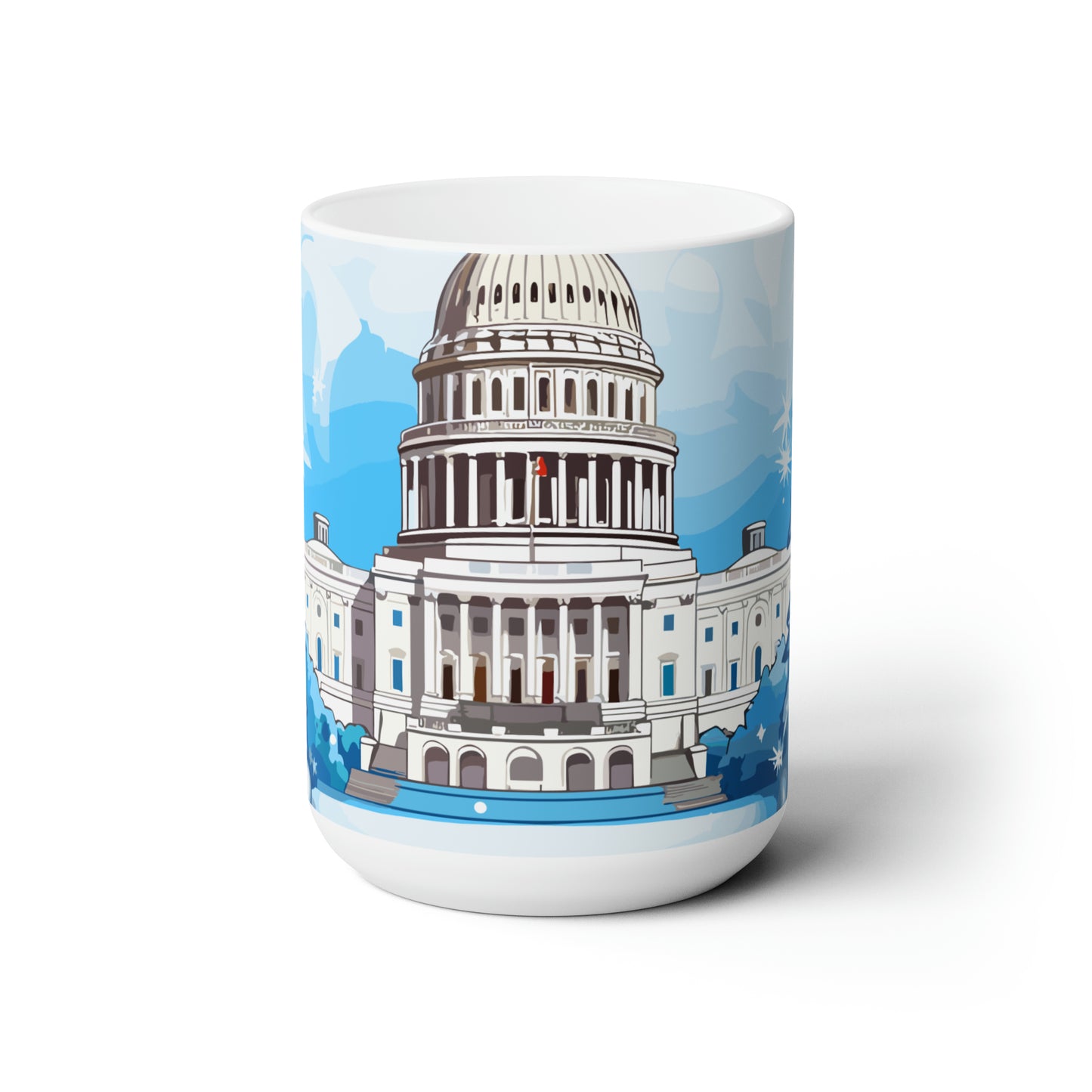 Washington DC in Christmas decorations Ceramic Mug15oz