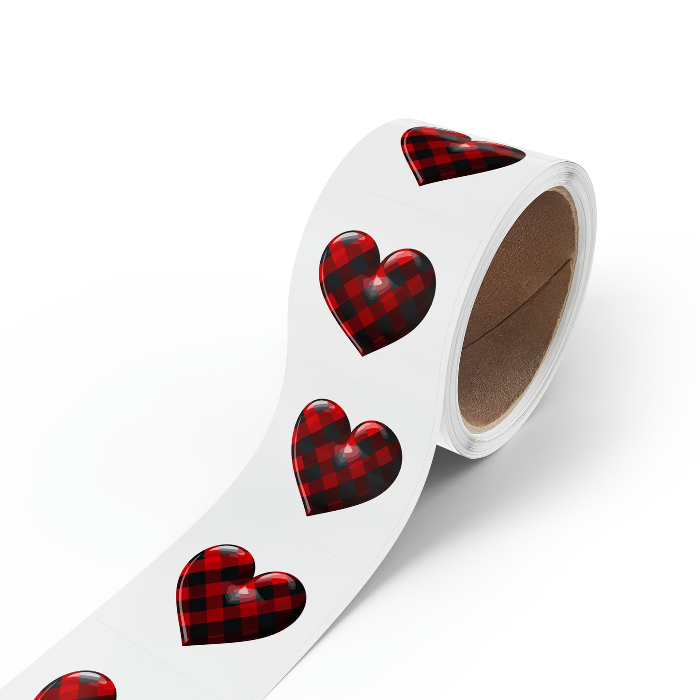 Valentine's day heart shape Square Sticker Label Rolls