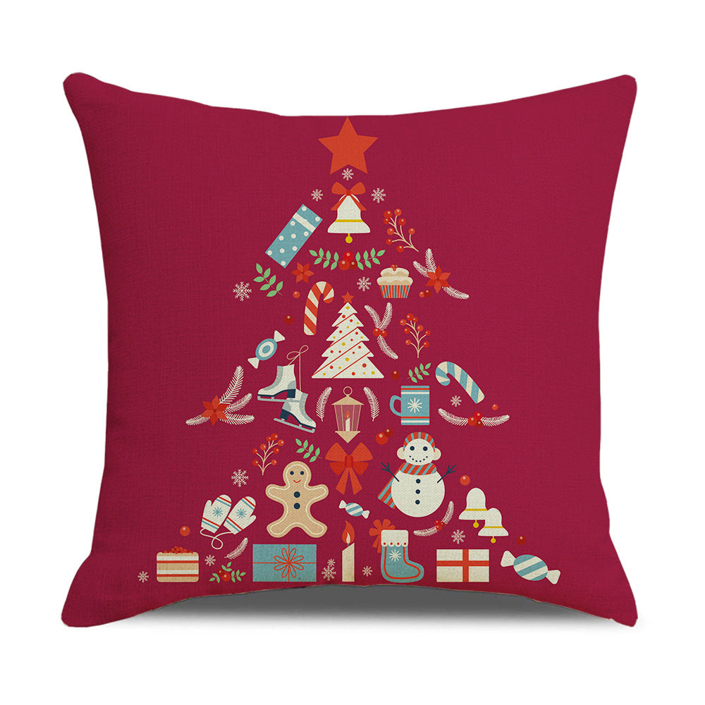 Santa Printed Cushion Sofa Cushion Home Furnishing