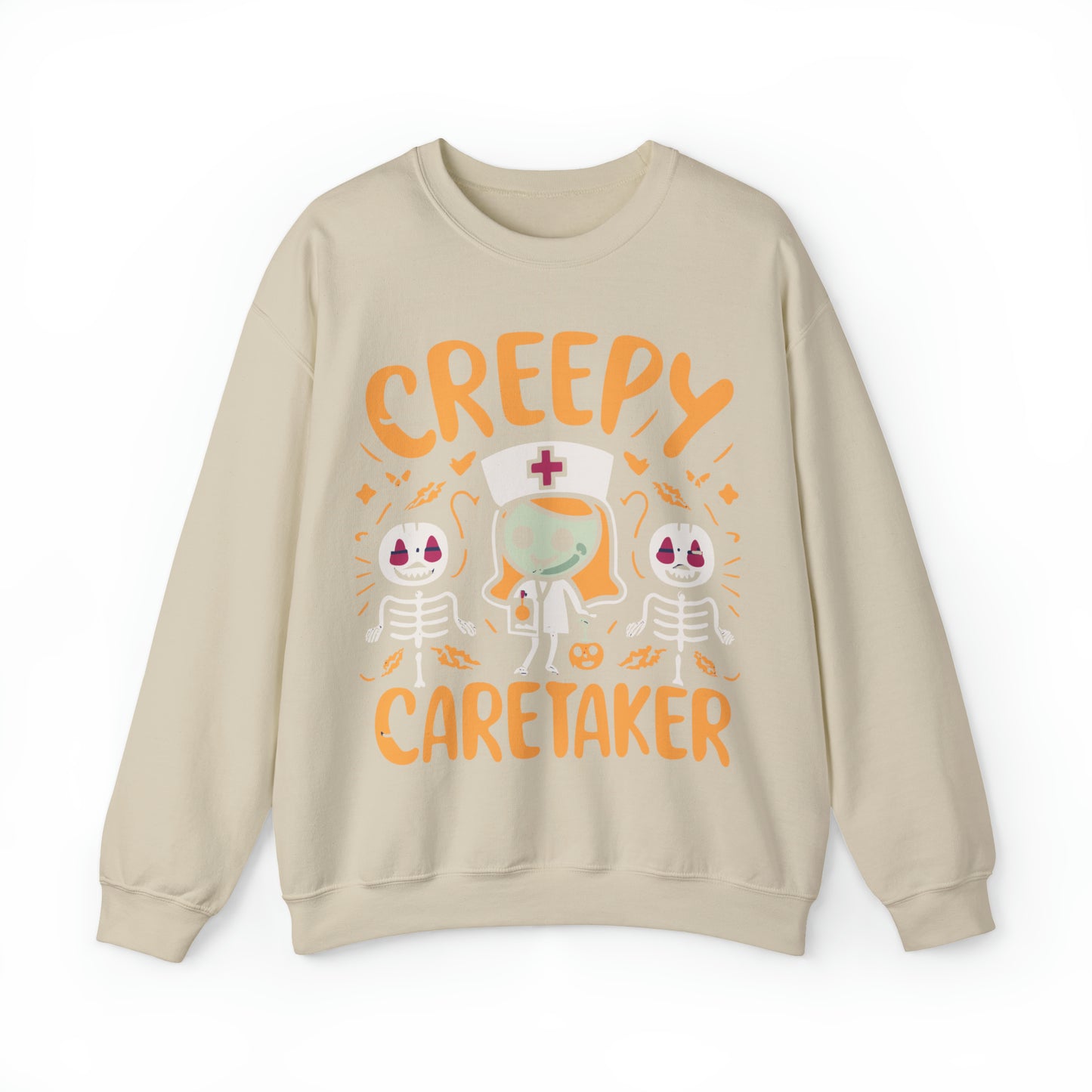 Creepy Caretaker Nurse Halloween Sweatshirt, Spooky Season Halloween Sweatshirt, Halloween Costume, Spooky Sweatshirt, Halloween Gifts