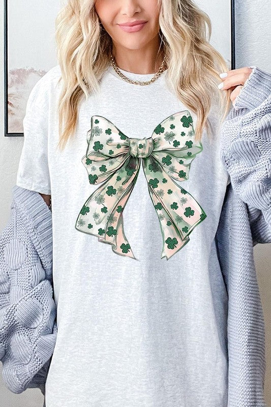 St Patrick's Day Bow Graphic Plus Heavy Cotton Tee