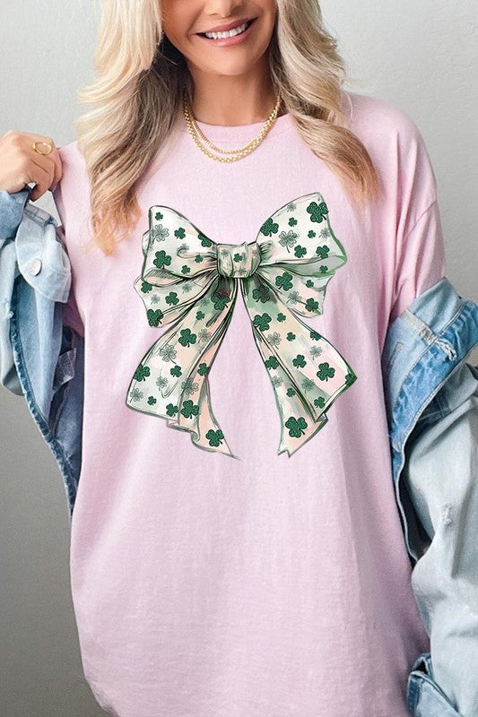 St Patrick's Day Bow Graphic Plus Heavy Cotton Tee