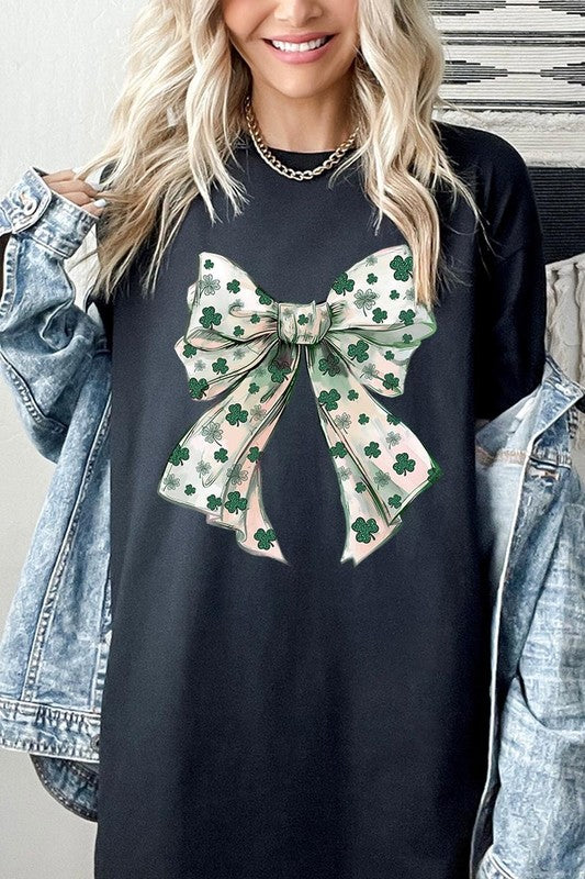 St Patrick's Day Bow Graphic Plus Heavy Cotton Tee