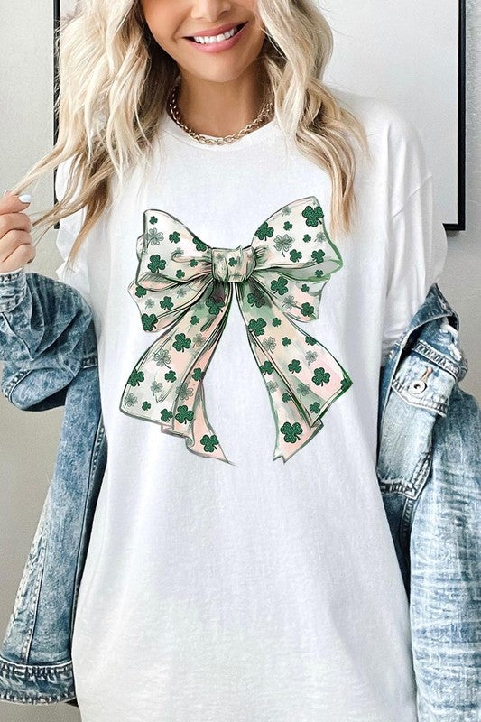 St Patrick's Day Bow Graphic Plus Heavy Cotton Tee