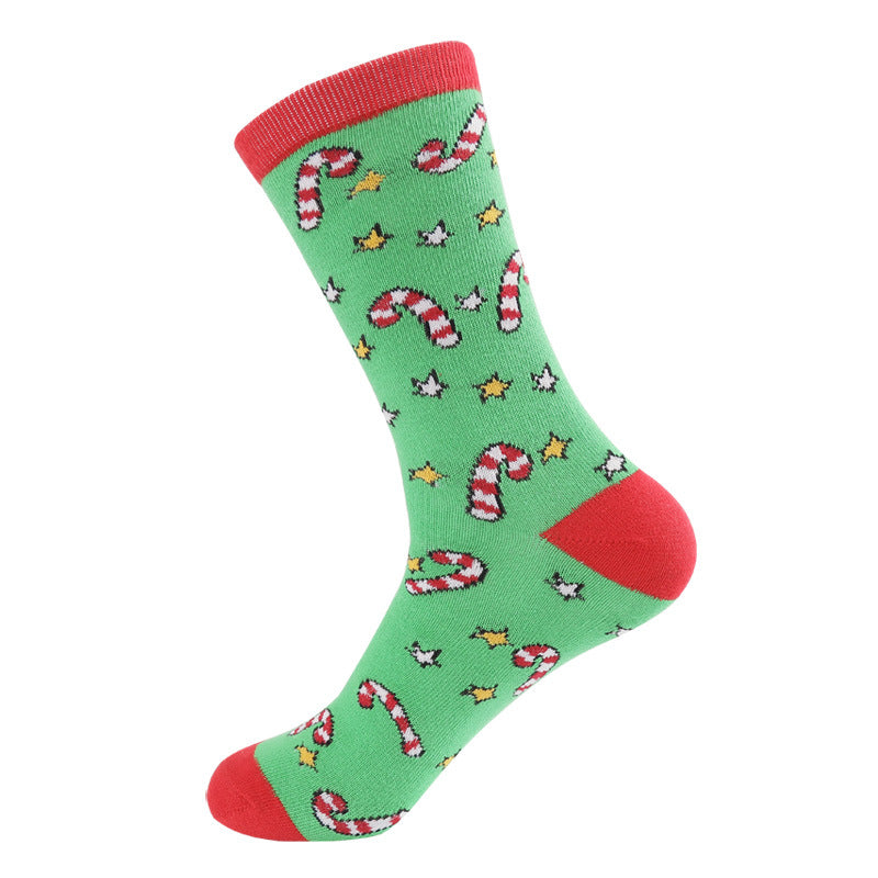 Santa Claus Elk Snowman Medium Tube Socks