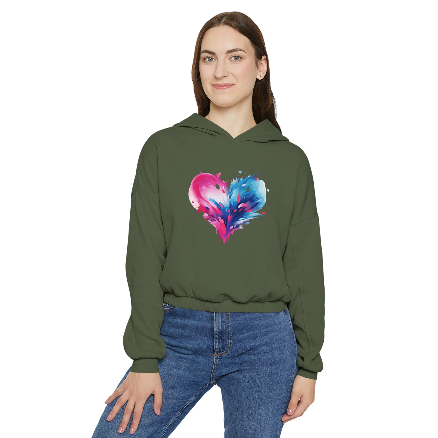 Valentine's best Gift, Women's Cinched Bottom Hoodie