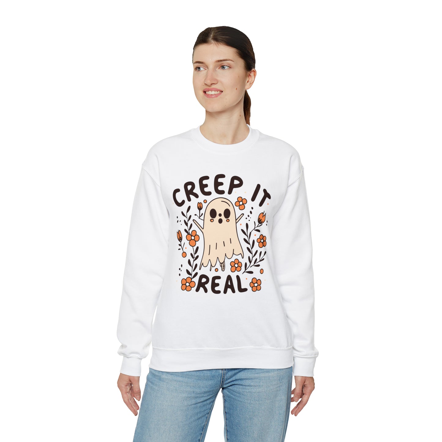 Creep It Real Sweatshirt, Spooky Season Halloween Sweatshirt, Winter Sweatshirt, Spooky Sweatshirt, Halloween Gifts