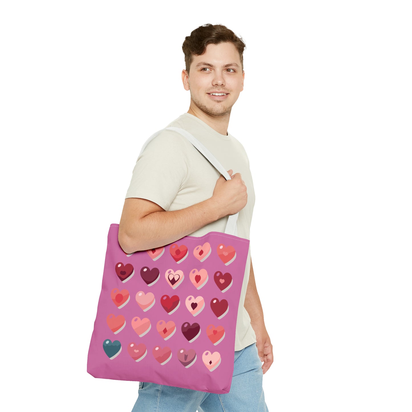 Valentine's light pink Tote Bag (AOP)