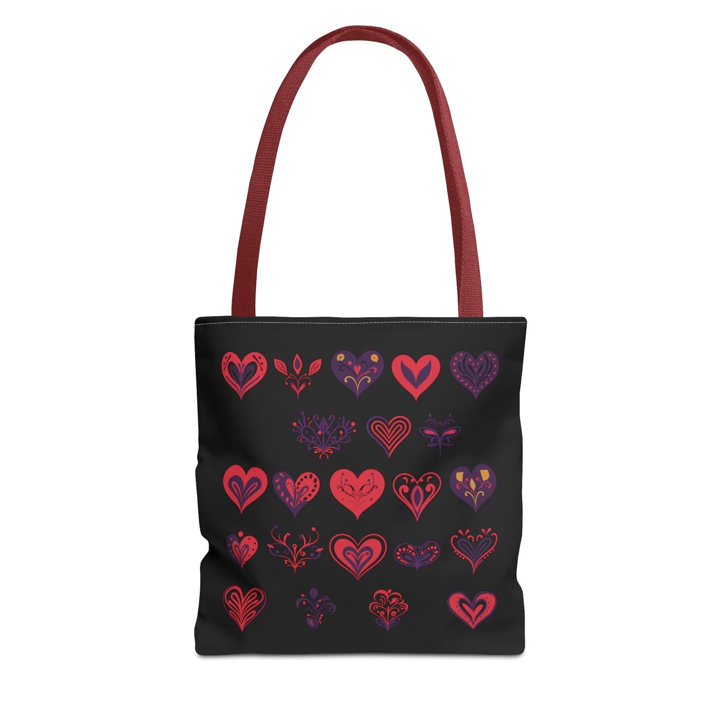 Valentine's black Tote Bag (AOP)