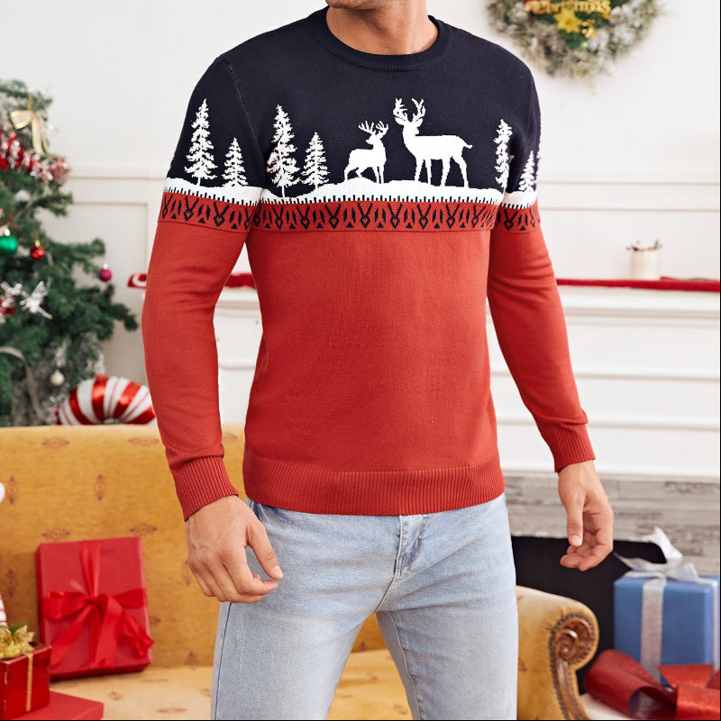 Ou Men's Little Deer Christmas Sweater