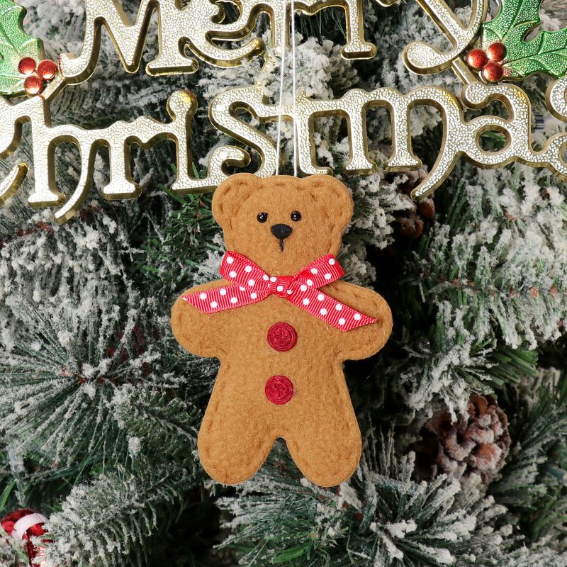 Christmas Party Decoration Biscuit Bear Small Hanging Suit