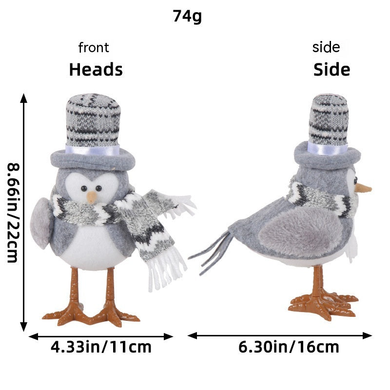 Jingchen Christmas Luminous Bird Christmas Gift Table Decorative Ornaments