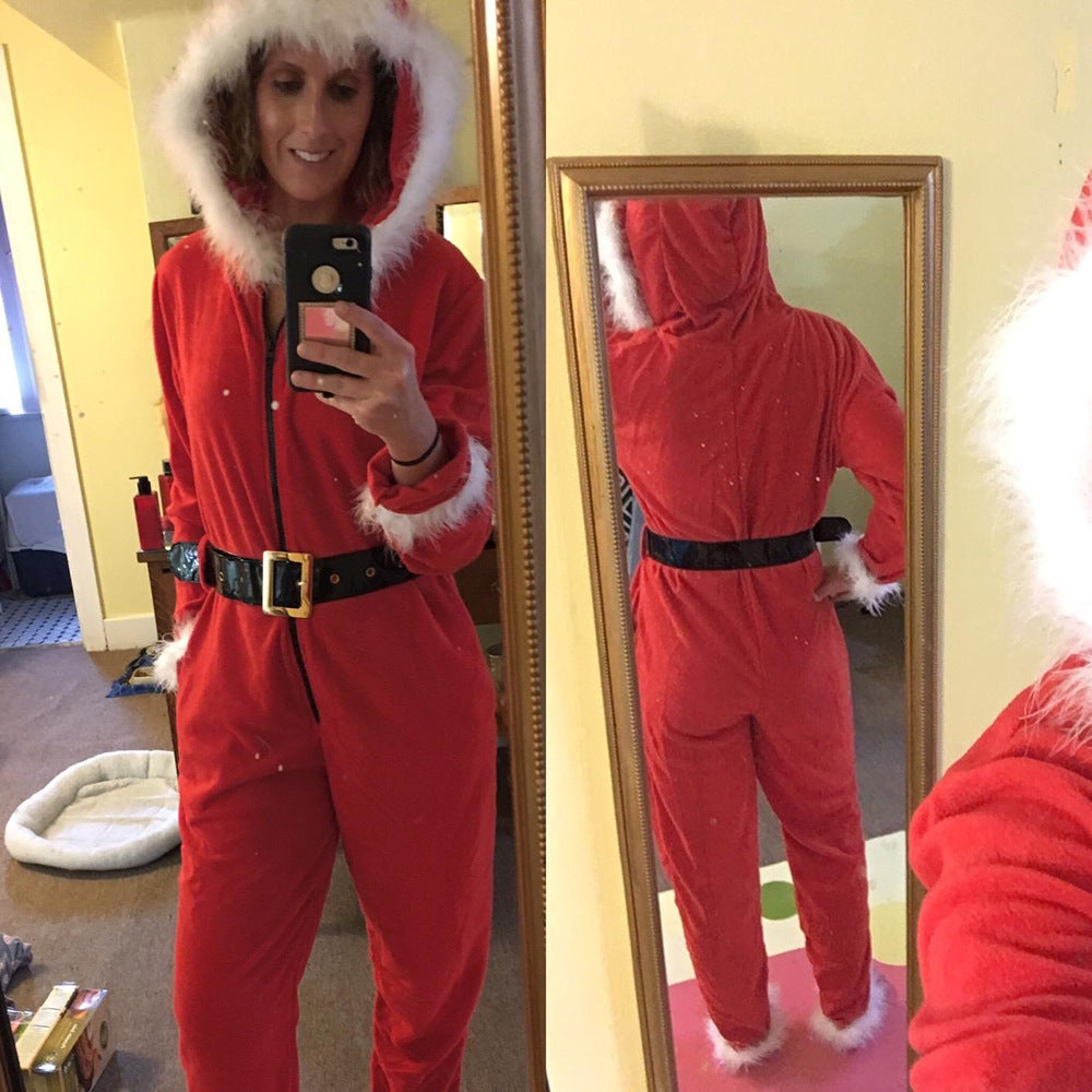 Red Christmas costume jumpsuit