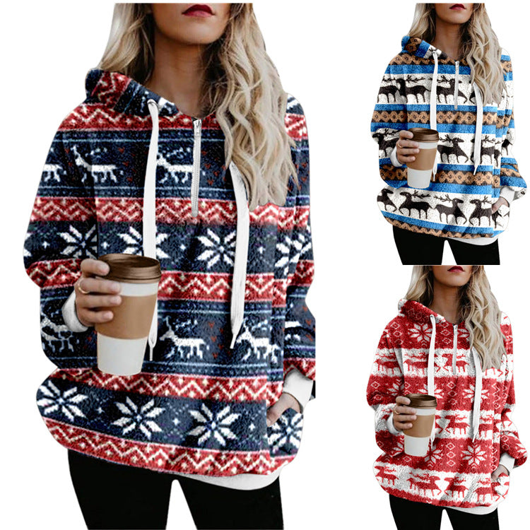 Christmas Printed Sweater For Women Autumn And Winter