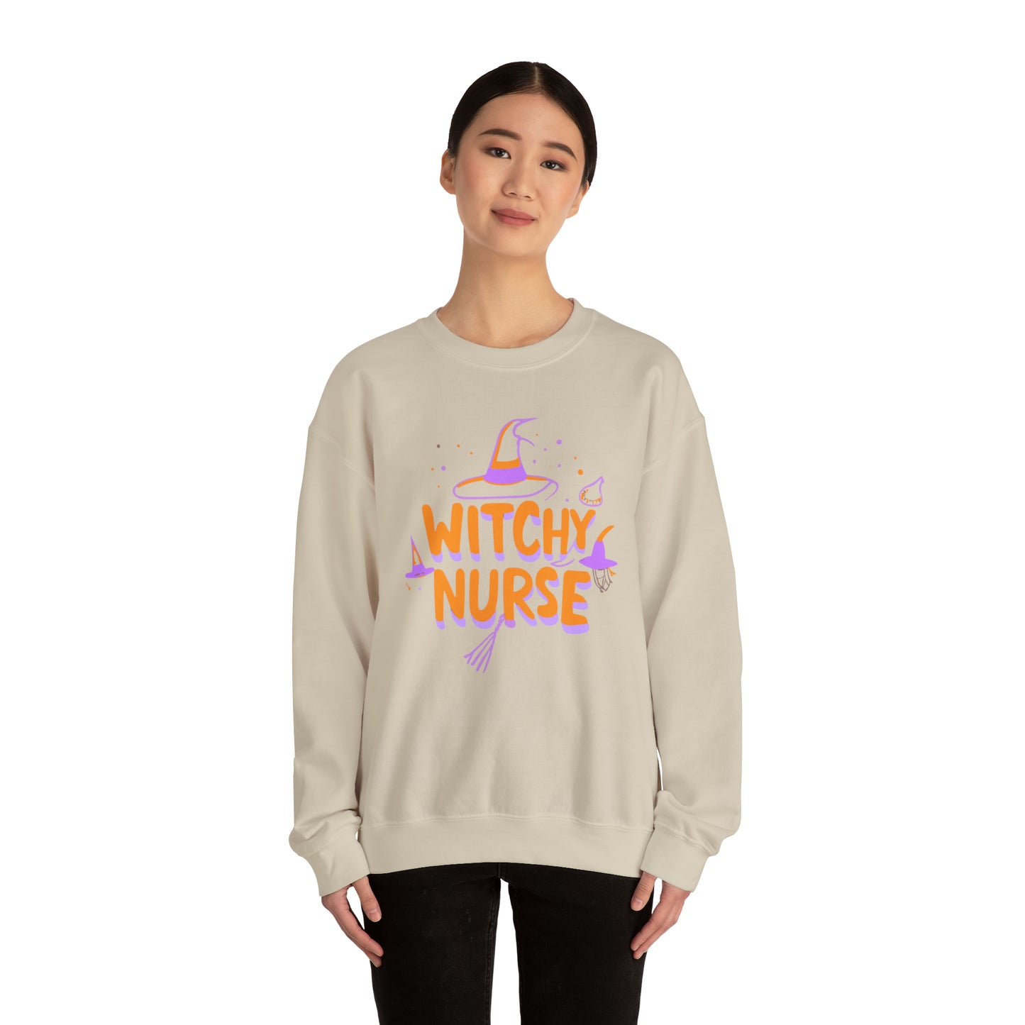 Witchy Nurse Halloween Sweatshirt, Spooky Season Halloween Sweatshirt, Winter Sweatshirt, Spooky Sweatshirt, Halloween Gifts