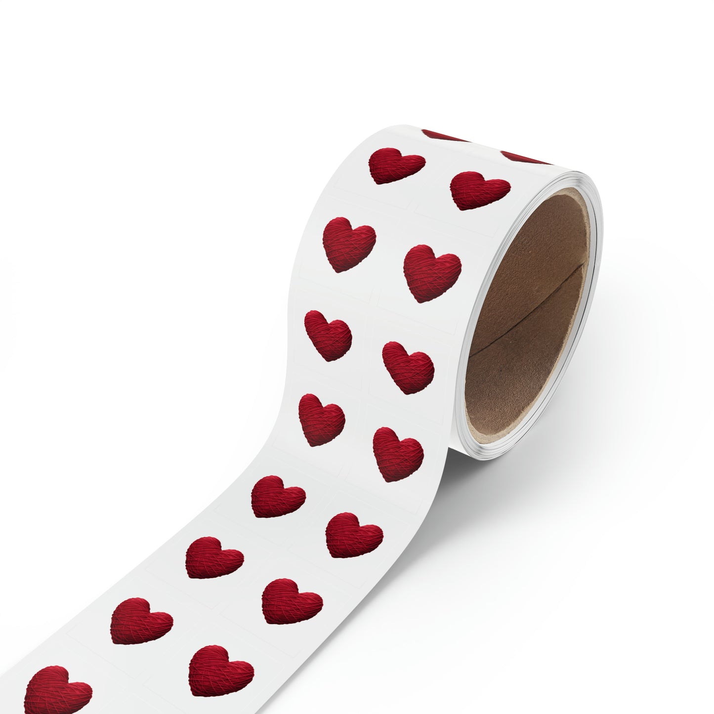 Valentine's day heart shape Square Sticker Label Rolls