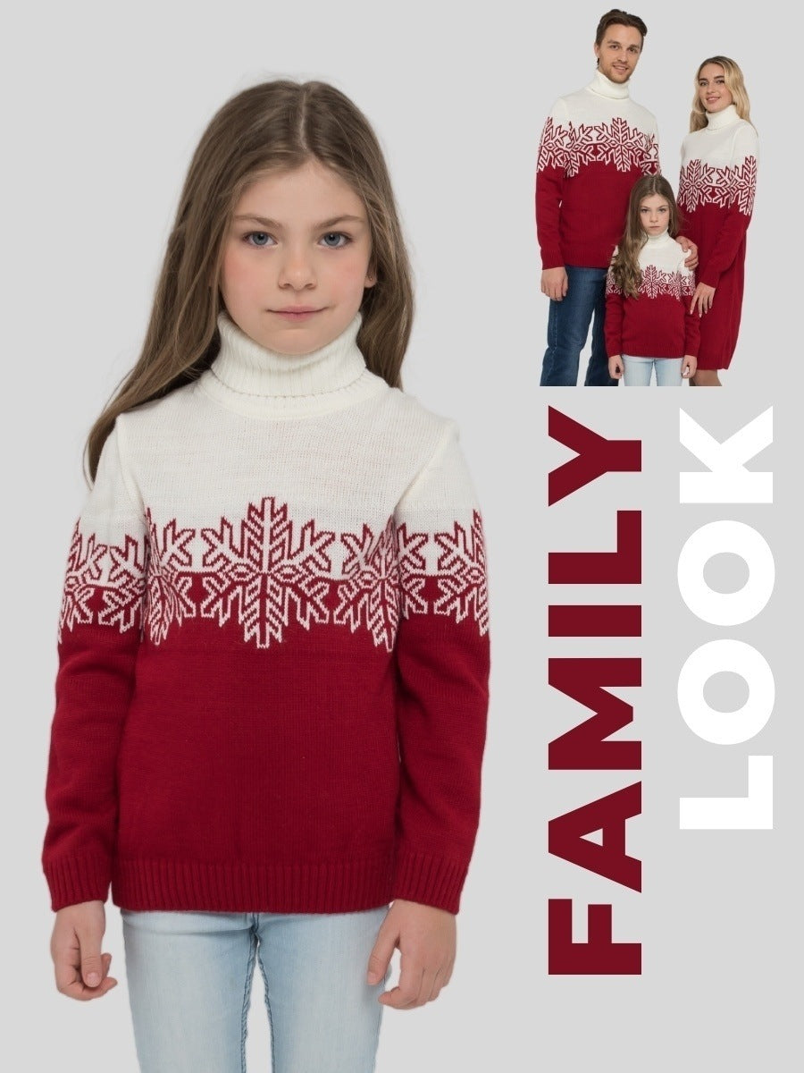 New Christmas Parent-child Sweater Jacquard