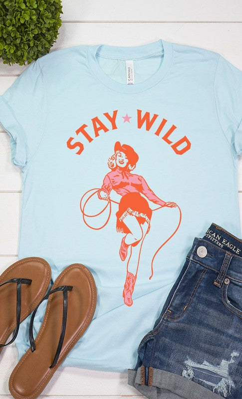 Vintage Stay Wild Cowgirl Graphic Tee PLUS