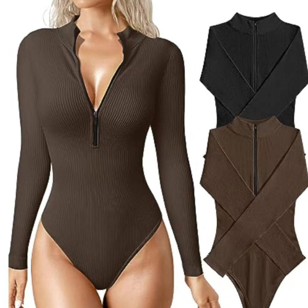 Fashion Long Sleeve Jumpsuit Seamless Slimming Shapewear For Women Romper