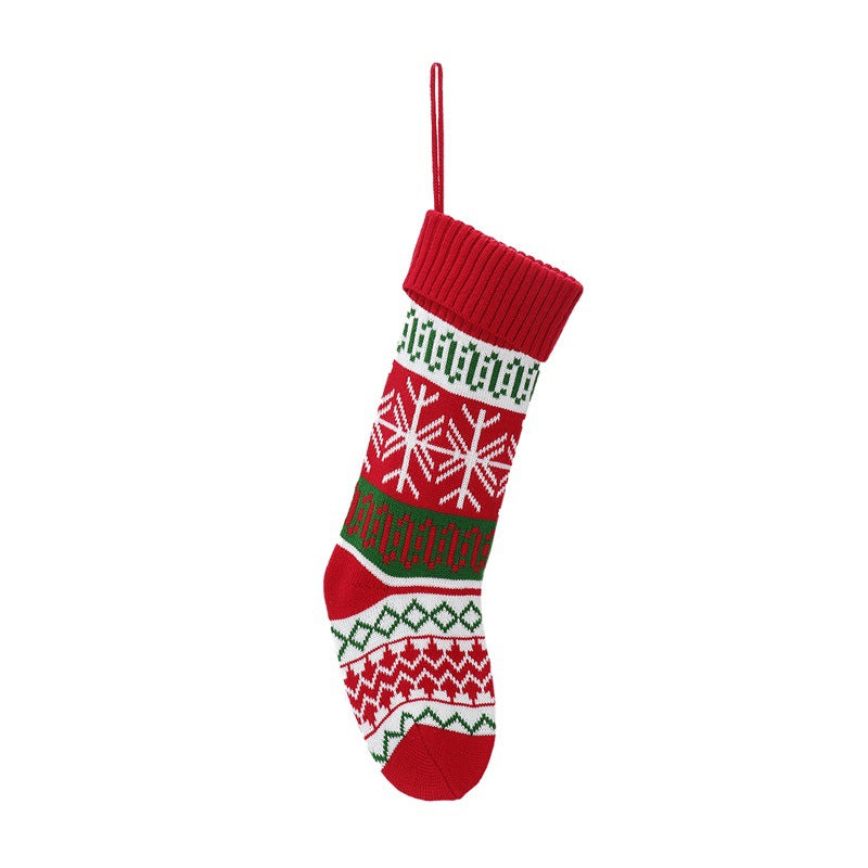 Christmas Decorations Red And Green Wool Socks