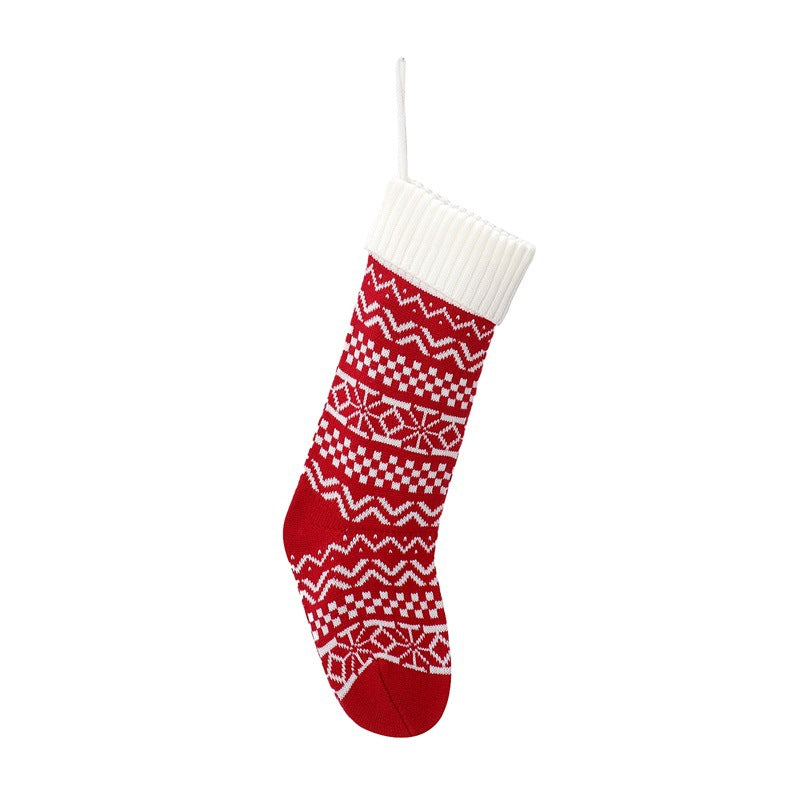 Christmas Decorations Red And Green Wool Socks