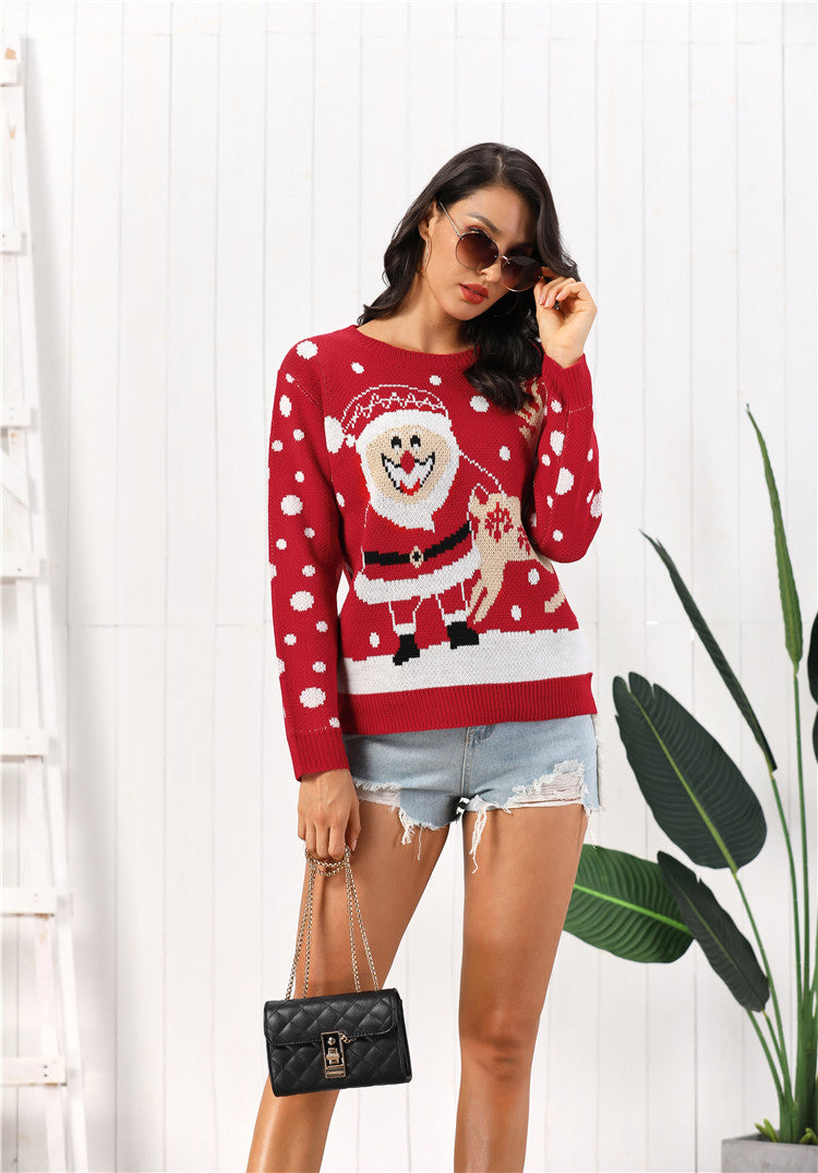 New Santa Fawn Jacquard Sweater Pullover