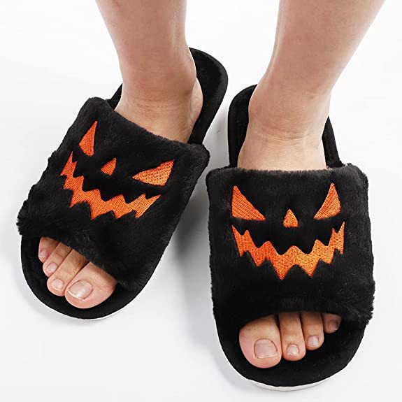 Halloween Shoes Winter Cute Warm Home Slippers Women, Spooky Season Halloween Shoes, Halloween Gifts