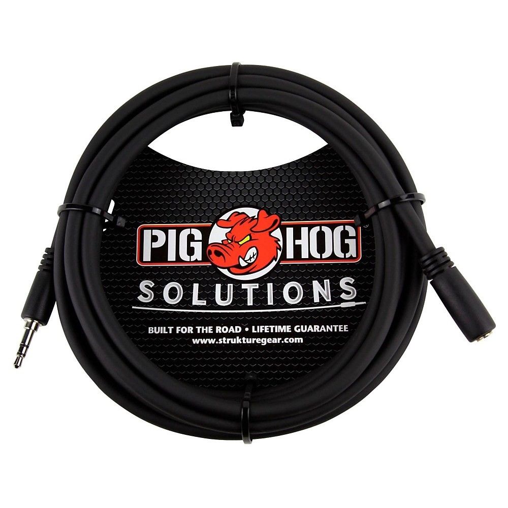 5 Pack Pig Hog Solutions PHX35-10 HeadPhone Extension Cable, 3.5mm 10ft - New