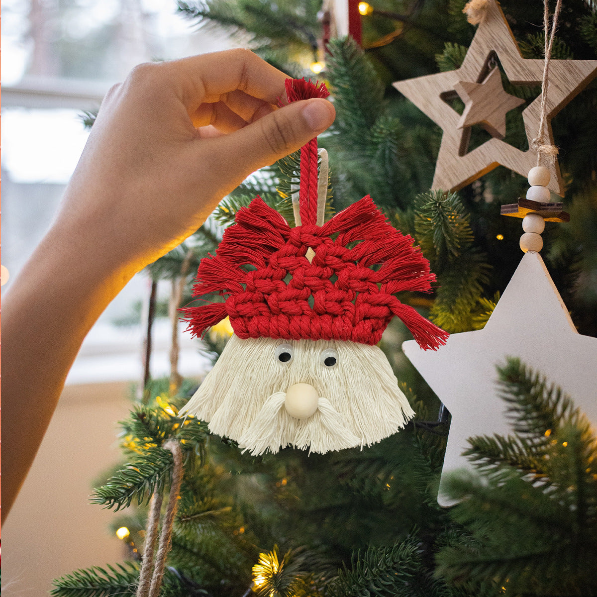 Hand-woven Christmas Tree Decorative Pendant