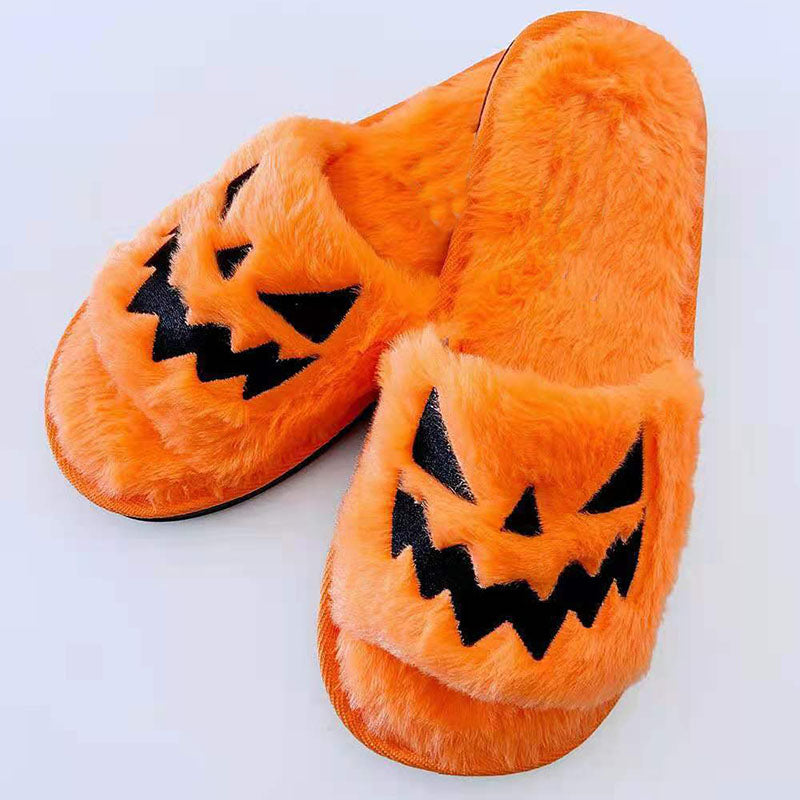 Halloween Shoes Winter Cute Warm Home Slippers Women, Spooky Season Halloween Shoes, Halloween Gifts