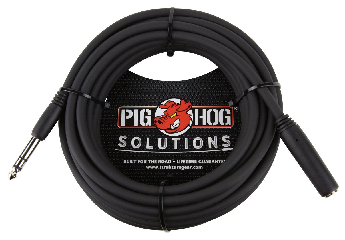 10 PACK Pig Hog PHX14-25 Solutions - 25ft Headphone Extension Cable, 1/4" - NEW