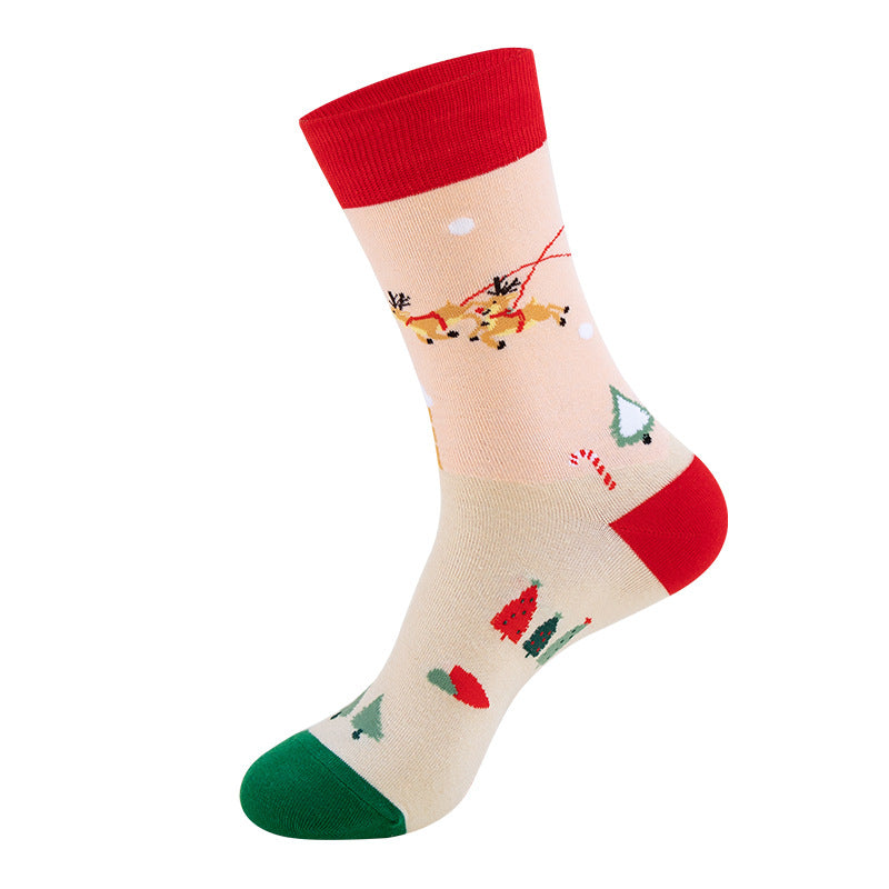 Snowman Santa Claus Cartoon In Stockings