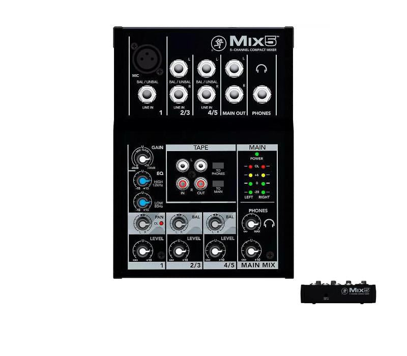 Mackie Mix5 5-Channel Compact Mixer - New