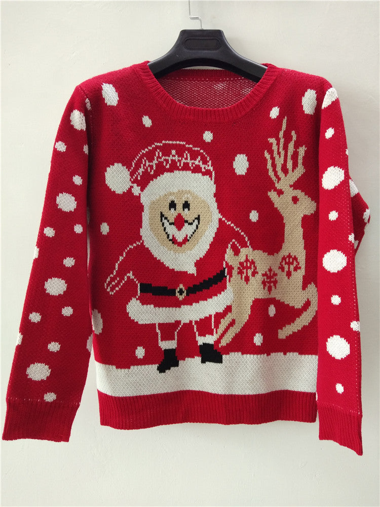 New Santa Fawn Jacquard Sweater Pullover