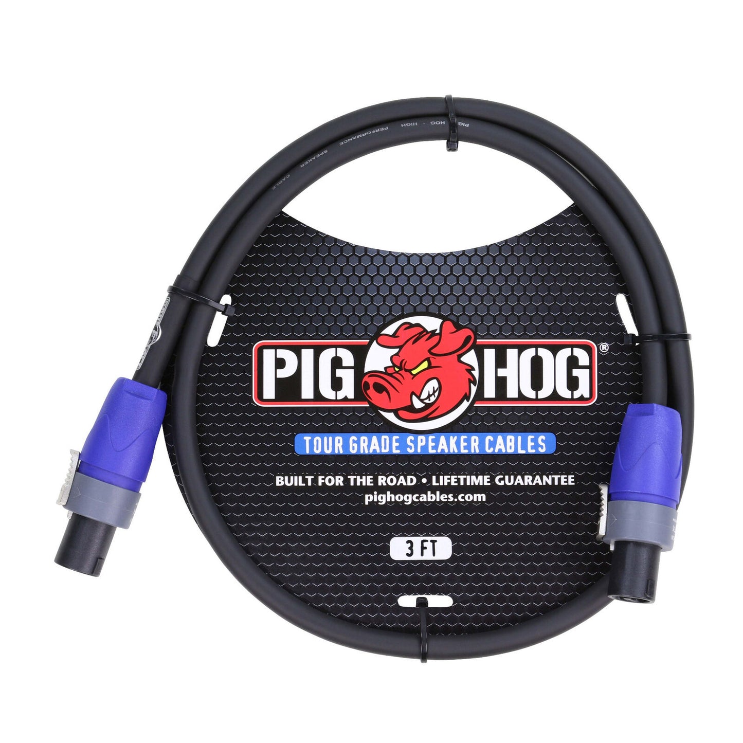 New - PIG HOG PHSC3SPK SPEAKER CABLE, 3FT (14 GAUGE WIRE), SPEAKON TO SPEAKON