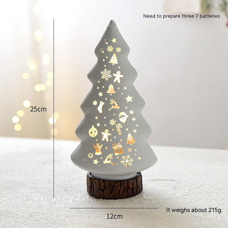 Christmas Luminous Glass Desktop Decoration