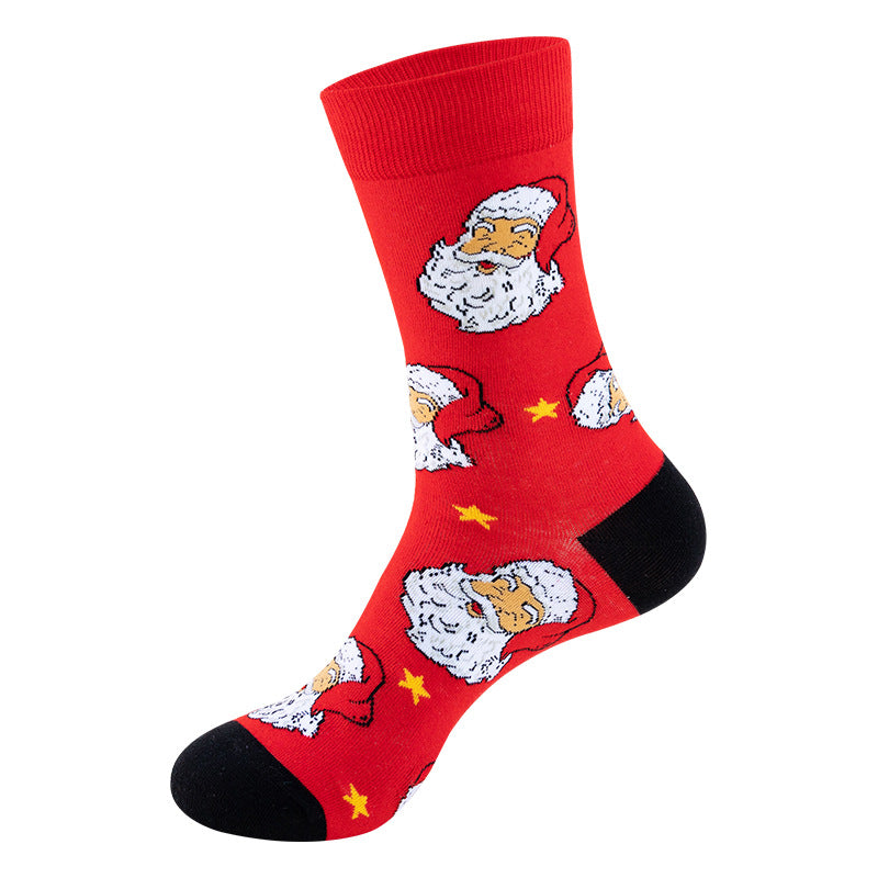 Snowman Santa Claus Cartoon In Stockings