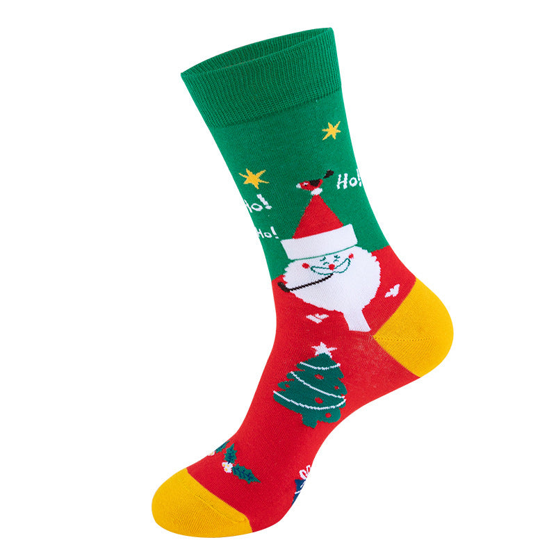 Snowman Santa Claus Cartoon In Stockings