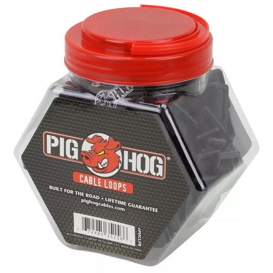 50-PACK Pig Hog Deluxe 7.5" Hook And Loop Cable Wraps PHCLFB - New