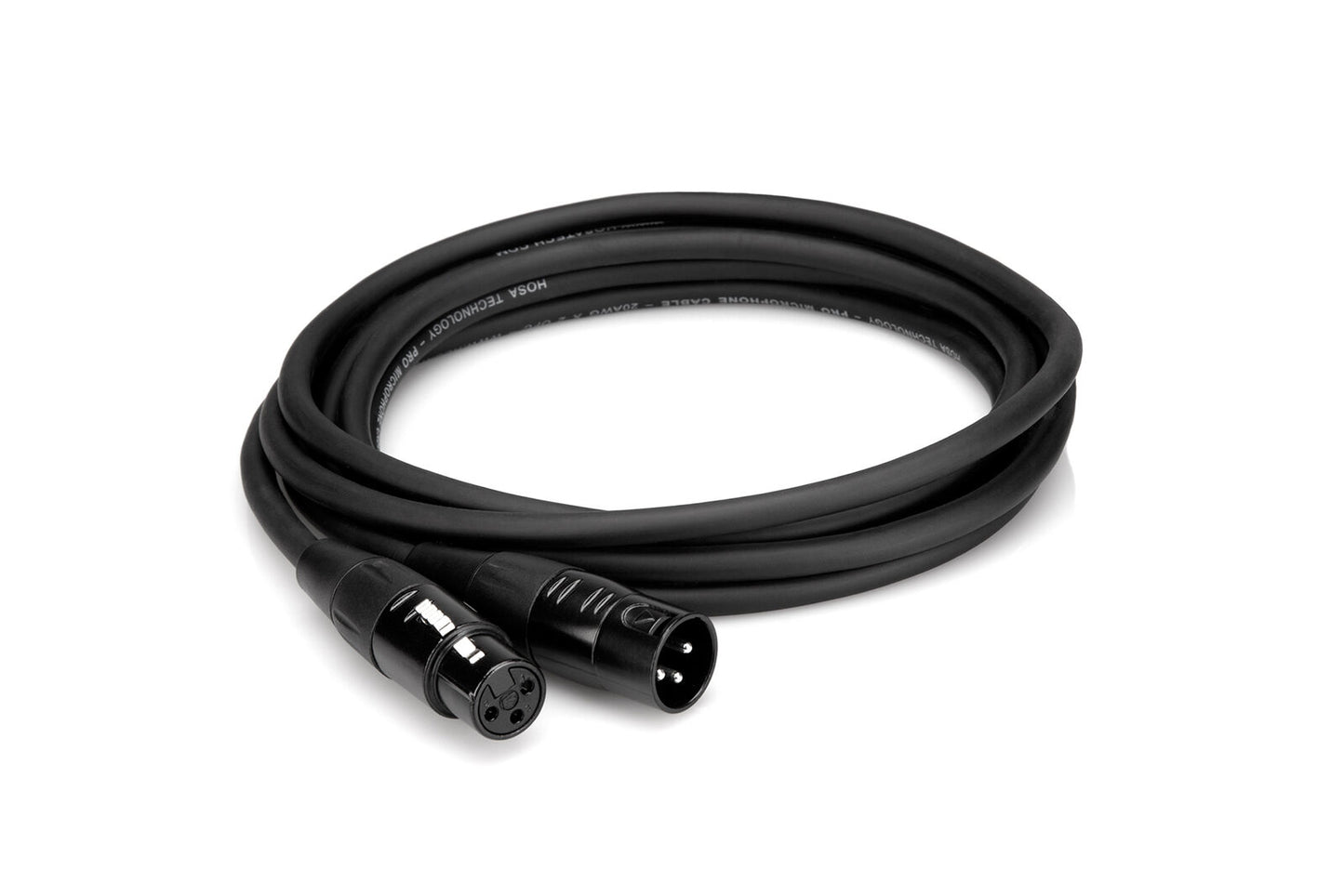 NEW - Hosa Pro Microphone Cable REAN XLR3F to XLR3M, HMIC-020 (20 Feet) Black