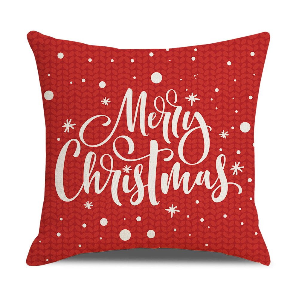 Santa Printed Cushion Sofa Cushion Home Furnishing