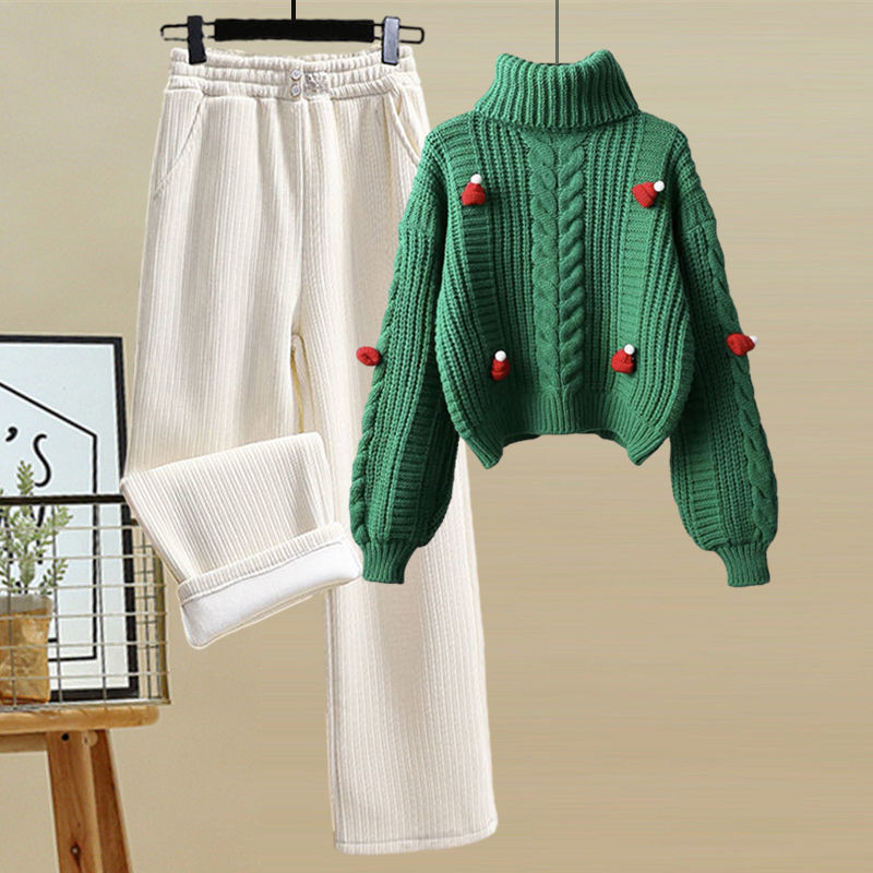 Sweet Age Reducing Suit Girl Christmas Sweater