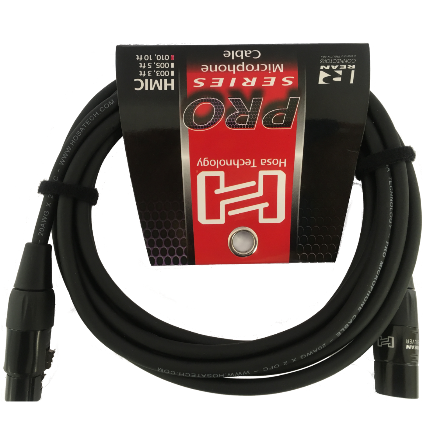 NEW - Hosa Pro Microphone Cable, Neutrik REAN Connectors REAN XLR3F to XLR3M, HMIC-015 (15 Feet)