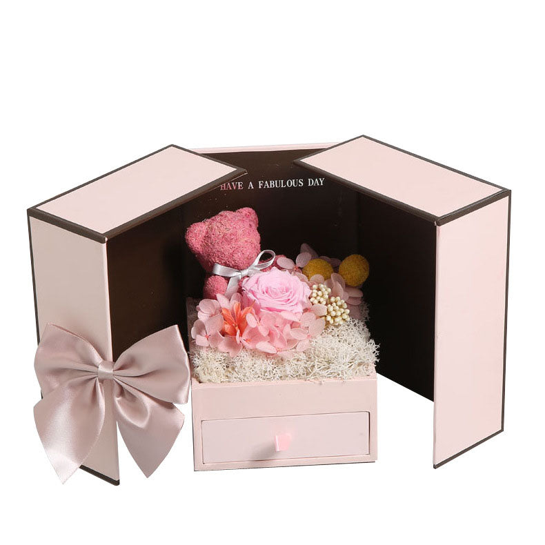 Double Door Eternal Flower Stud Gift Box