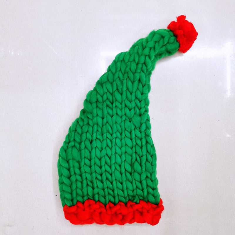 Christmas Wool Hat Warm Winter Loose Creative Hand-knitted Santa Parent-child Hat Happy New Year