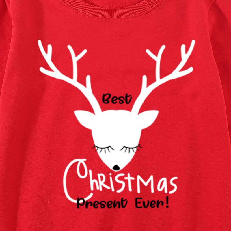 Christmas Theme Parent-child Autumn Red Sweater